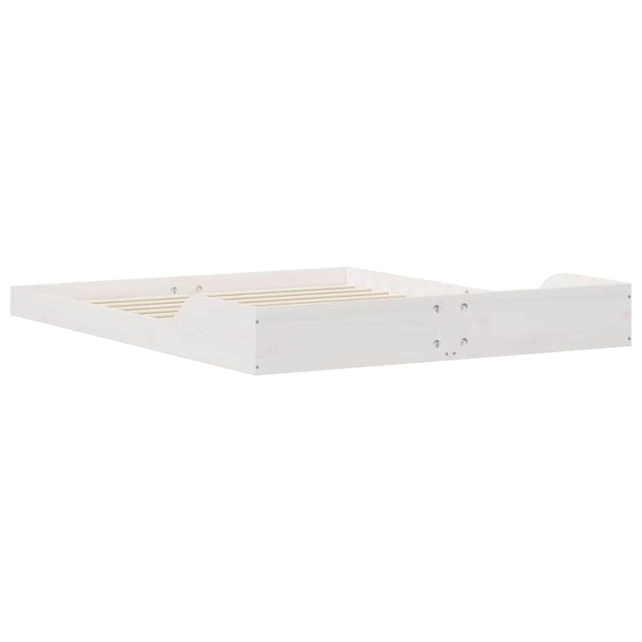 Sengestel Hvid 140 x 210 cm Massiv fyrretræ