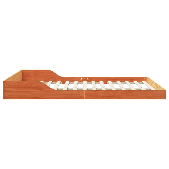 Sengestel Voks brun 140 x 210 cm Massiv fyrretræ
