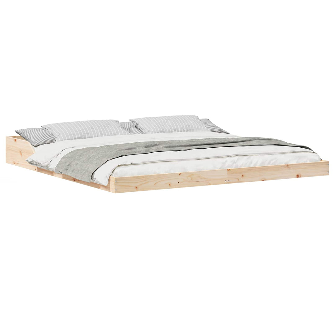 Sengestel Brun 180 x 210 cm Massiv fyrretræ