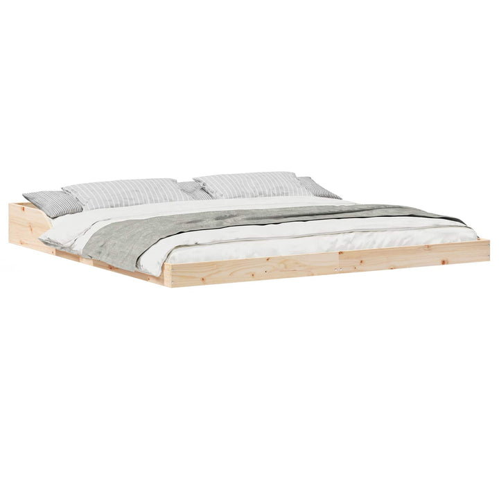 Sengestel Brun 180 x 210 cm Massiv fyrretræ