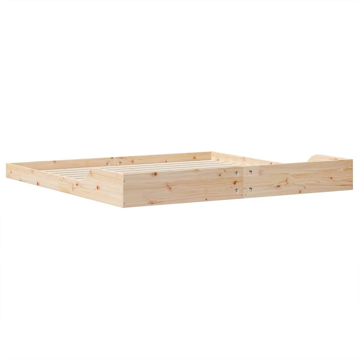 Sengestel Brun 180 x 210 cm Massiv fyrretræ