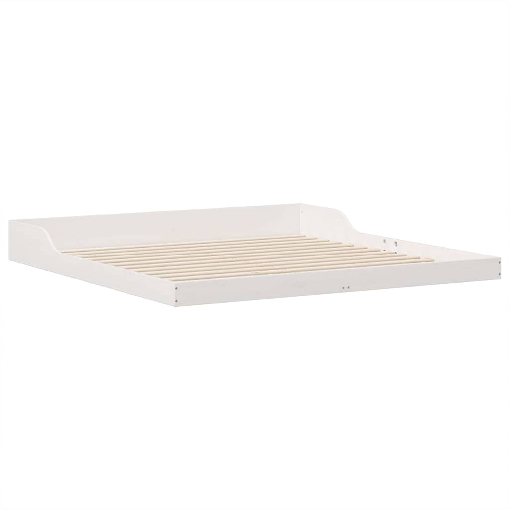 Sengestel Hvid 180 x 210 cm Massiv fyrretræ