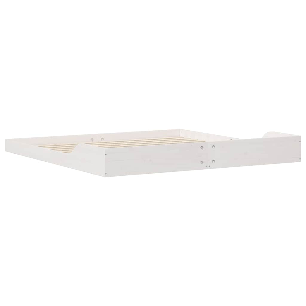 Sengestel Hvid 180 x 210 cm Massiv fyrretræ