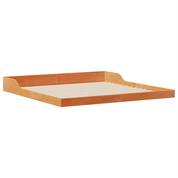 Sengestel Voks brun 180 x 210 cm Massiv fyrretræ