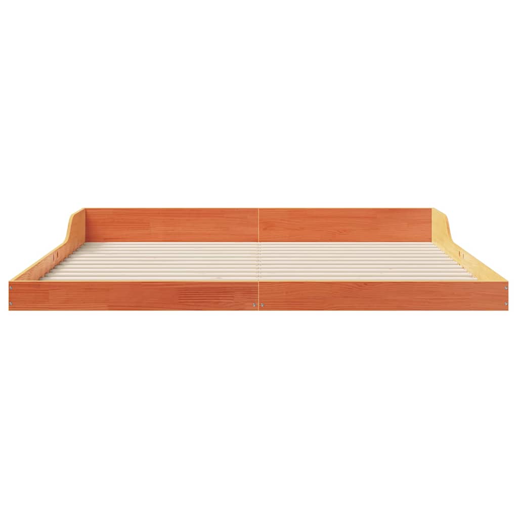 Sengestel Voks brun 180 x 210 cm Massiv fyrretræ