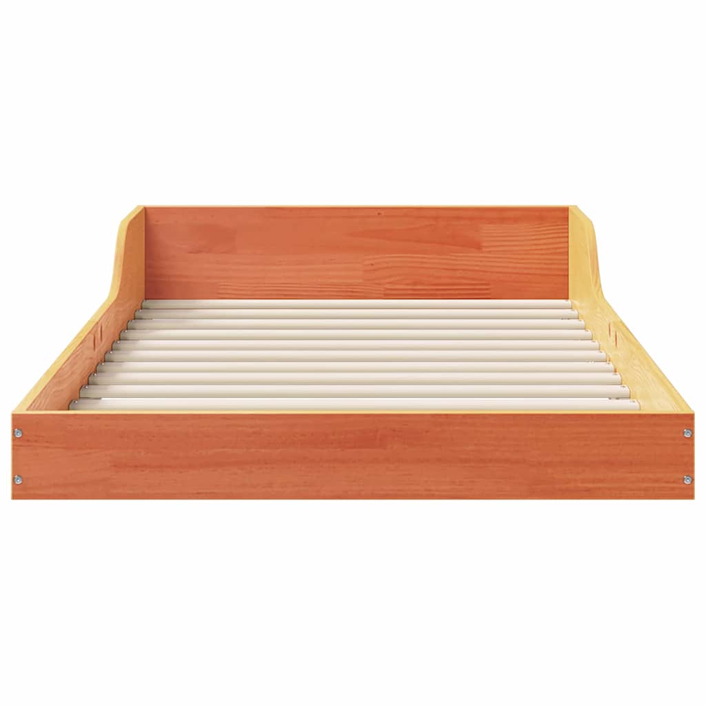 Sengestel Voks brun 80 x 220 cm Massiv fyrretræ