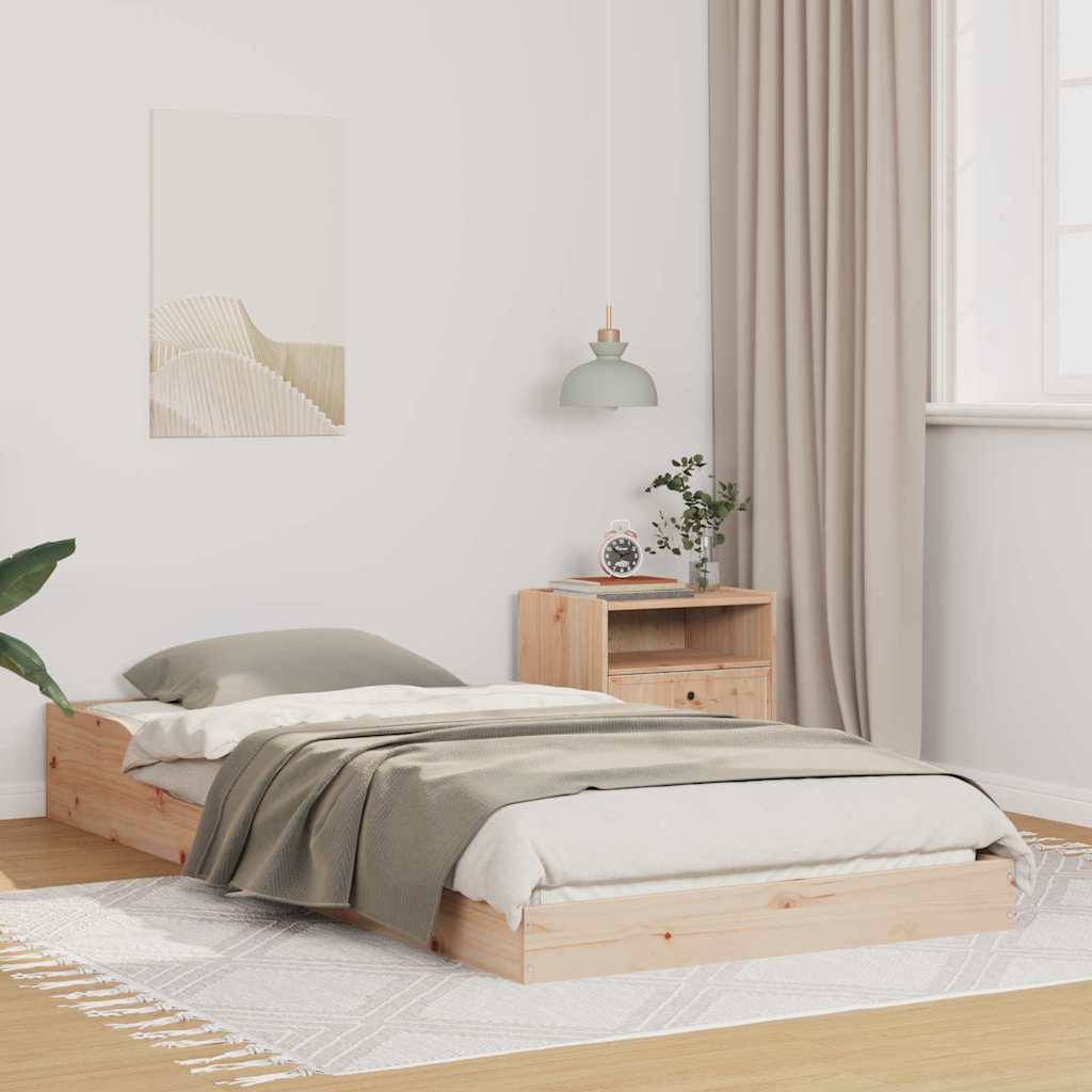 Sengestel Naturfarvet 100 x 220 cm Massiv fyrretræ