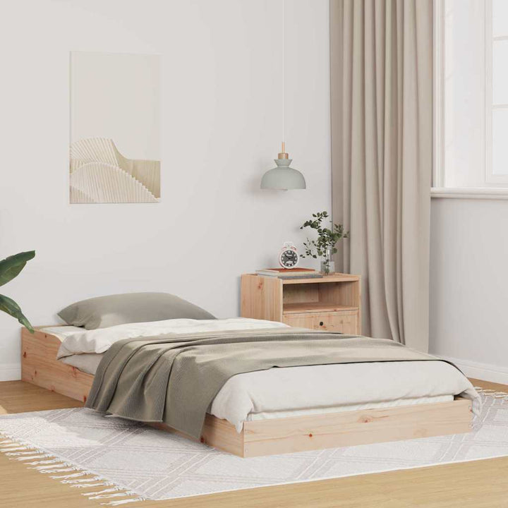 Sengestel Naturfarvet 100 x 220 cm Massiv fyrretræ