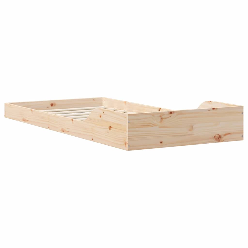 Sengestel Naturfarvet 100 x 220 cm Massiv fyrretræ