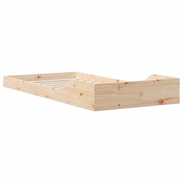Sengestel Naturfarvet 100 x 220 cm Massiv fyrretræ