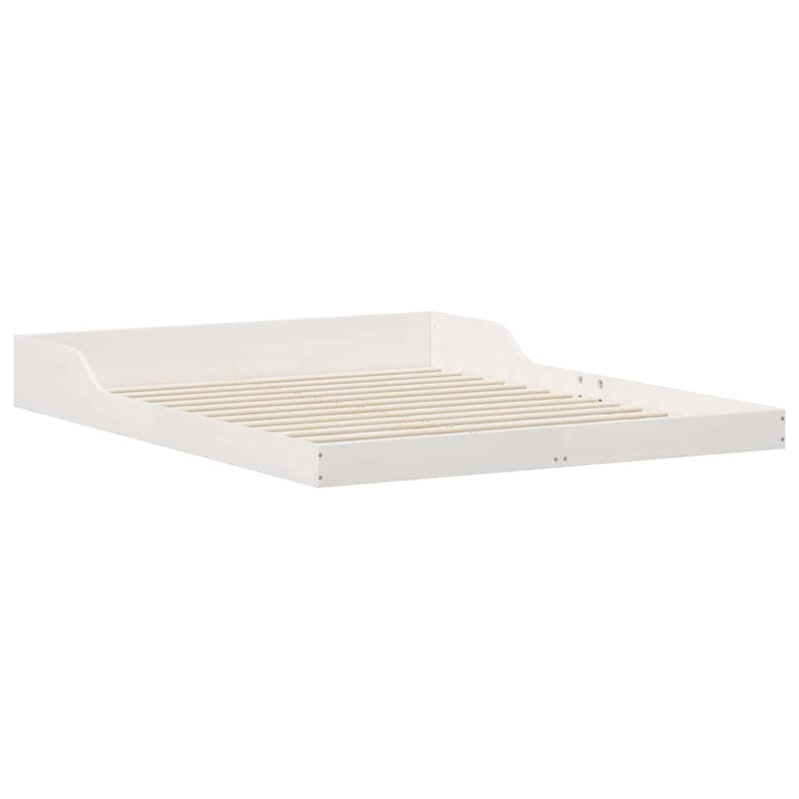 Sengestel Hvid 140 x 220 cm Massiv fyrretræ