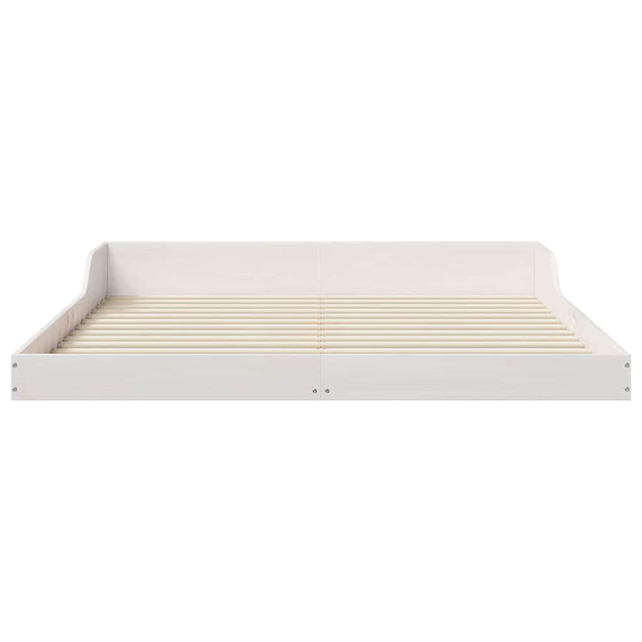Sengestel Hvid 140 x 220 cm Massiv fyrretræ