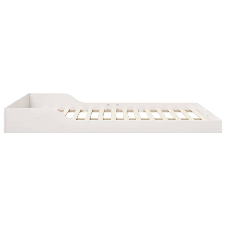 Sengestel Hvid 140 x 220 cm Massiv fyrretræ