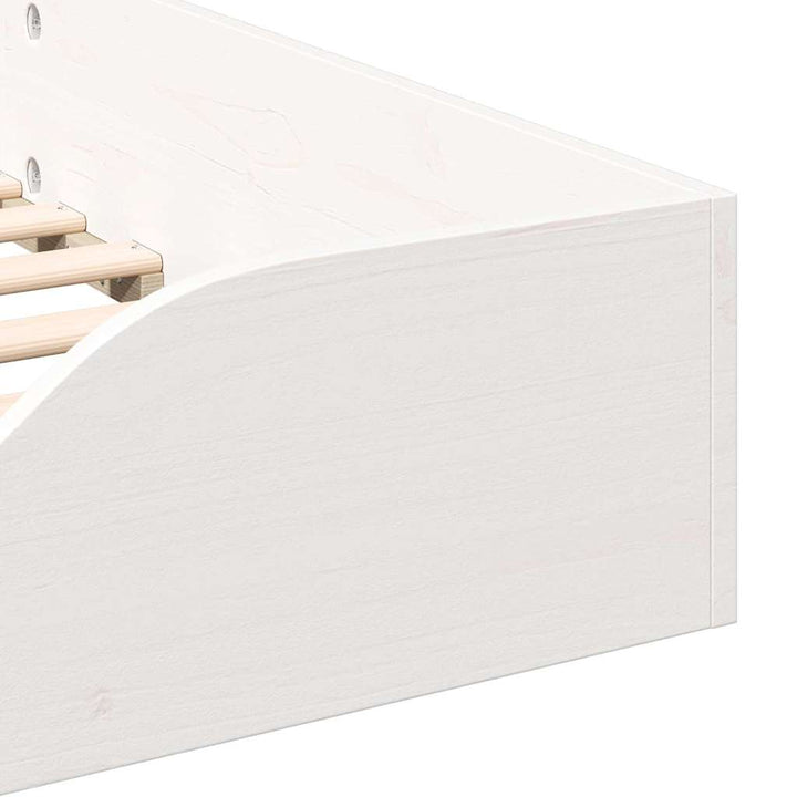 Sengestel Hvid 90 x 200 cm Massiv fyrretræ