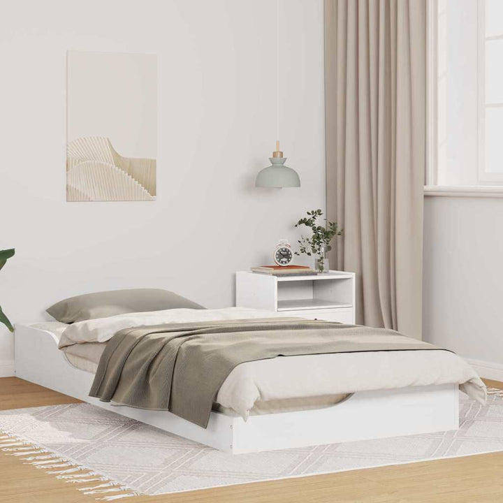 Sengestel Hvid 90 x 200 cm Massiv fyrretræ