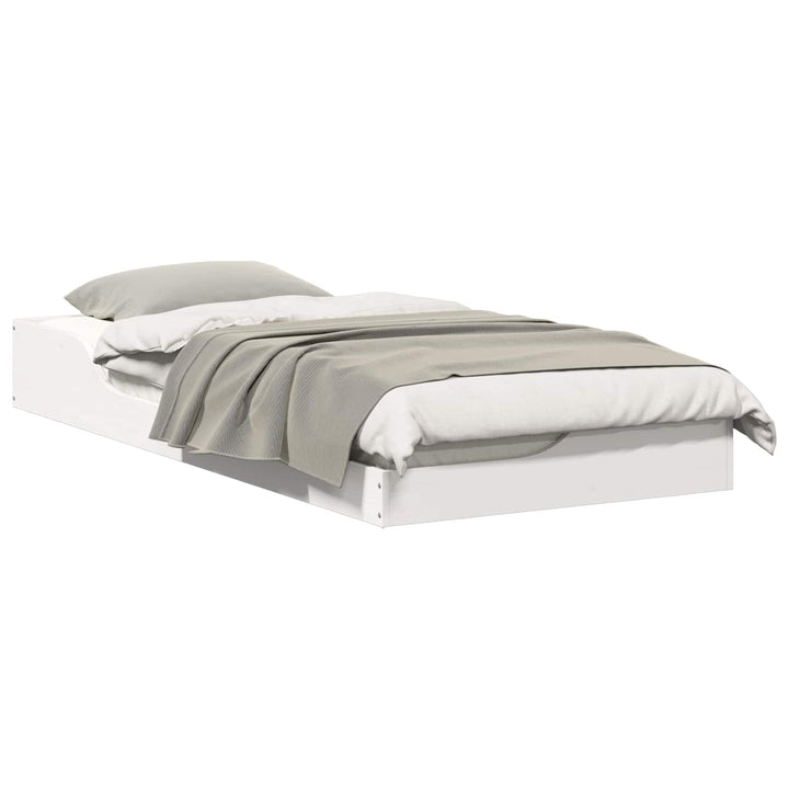 Sengestel Hvid 90 x 200 cm Massiv fyrretræ