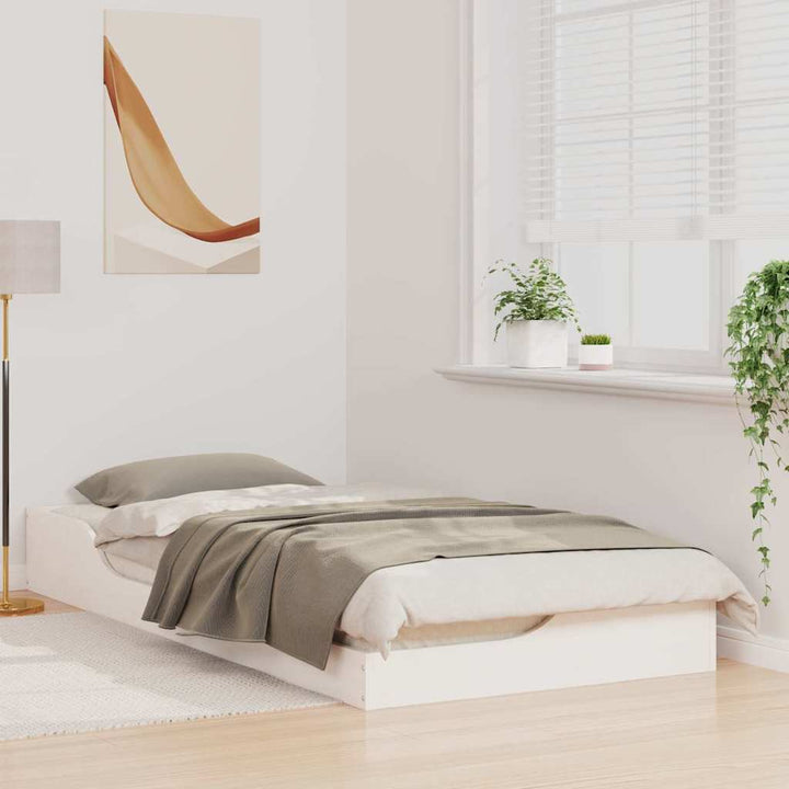 Sengestel Hvid 80 x 200 cm Massiv fyrretræ
