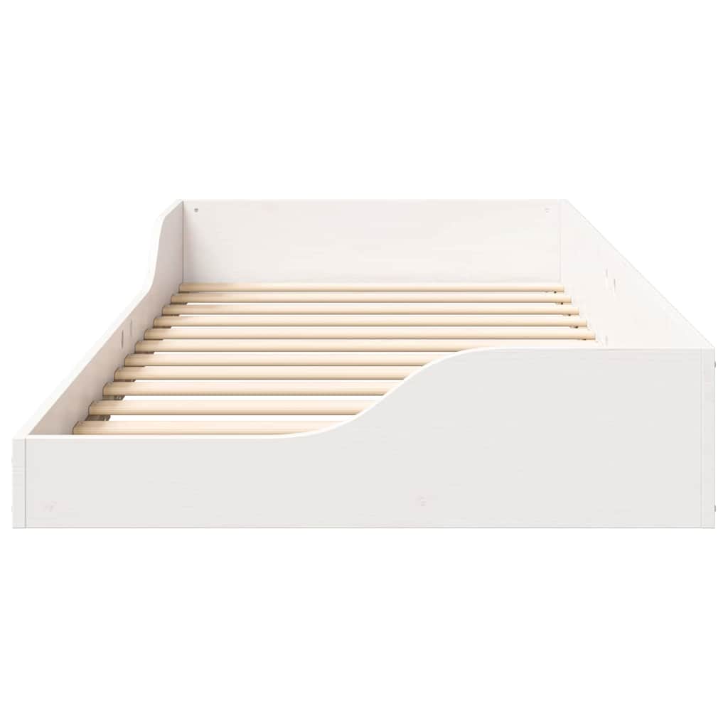Sengestel Hvid 80 x 200 cm Massiv fyrretræ
