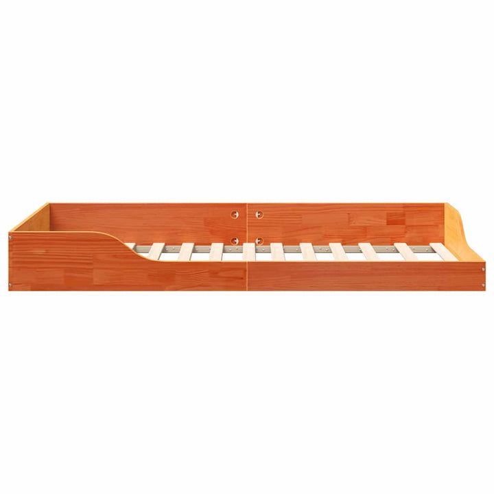 Sengestel Voks brun 90 x 190 cm Massiv fyrretræ