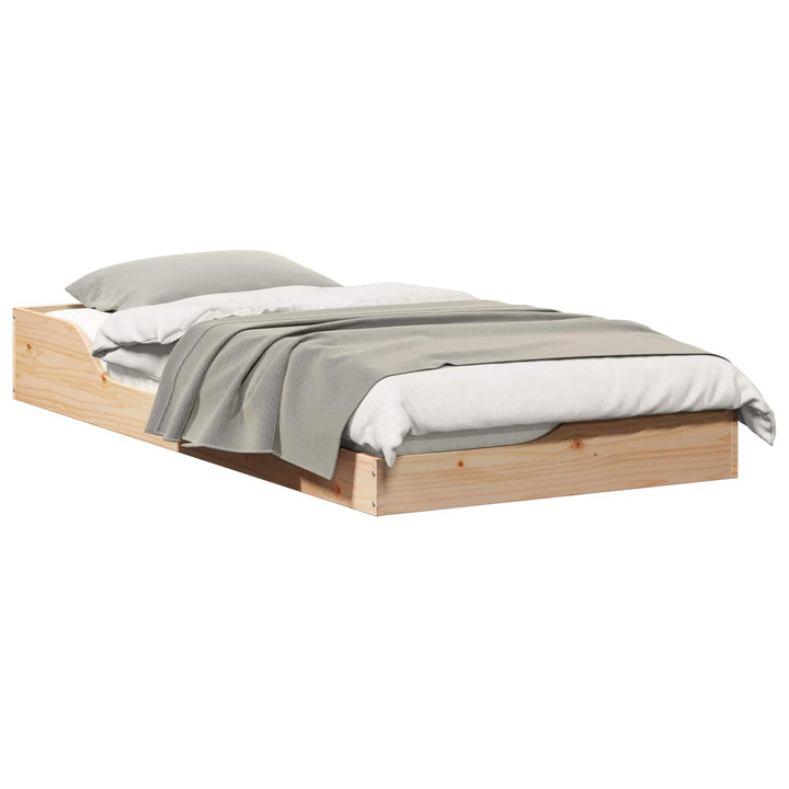 Sengestel Brun 75 x 190 cm Massiv fyrretræ