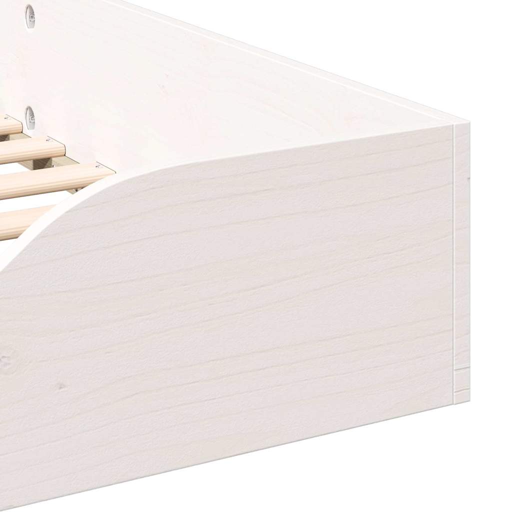 Sengestel Hvid 75 x 190 cm Massiv fyrretræ