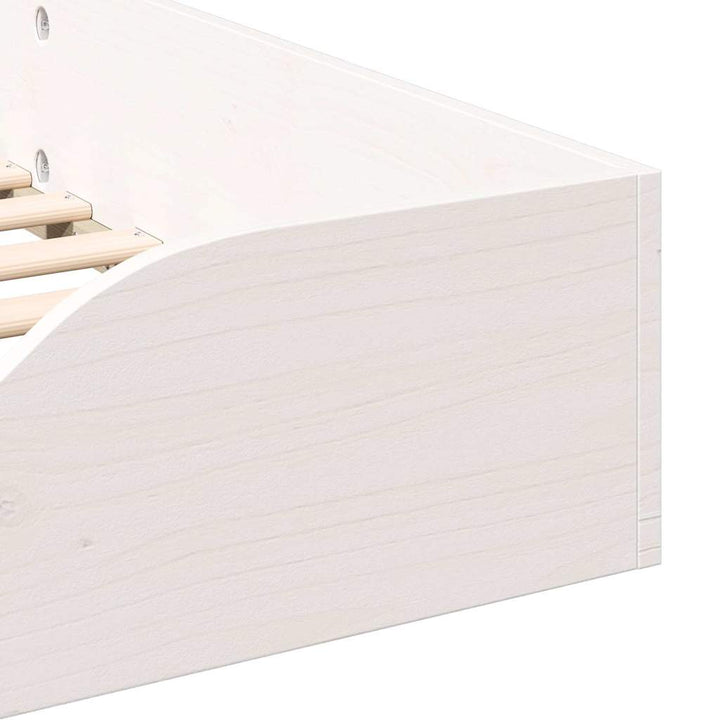 Sengestel Hvid 75 x 190 cm Massiv fyrretræ