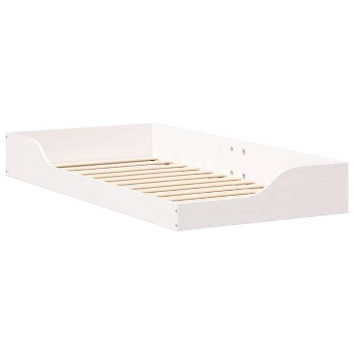 Sengestel Hvid 75 x 190 cm Massiv fyrretræ