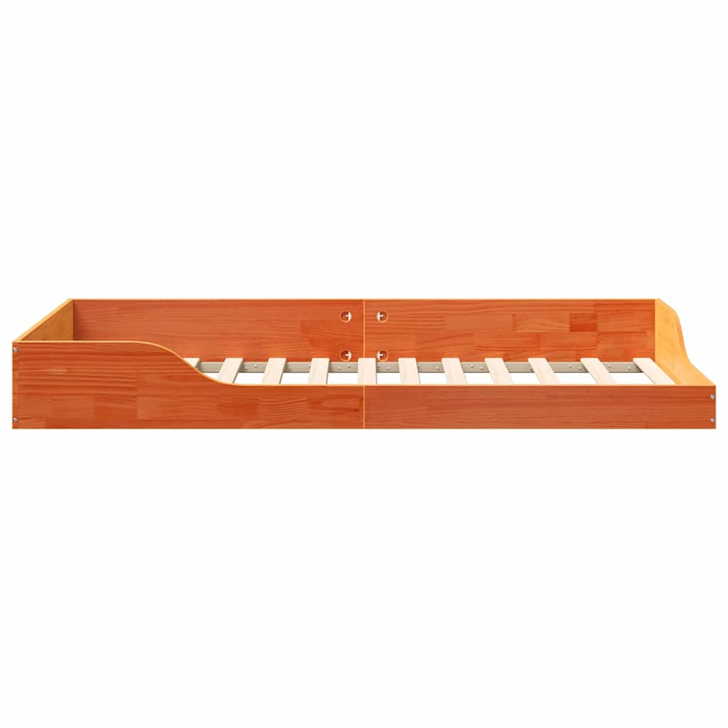 Sengestel Voks brun 75 x 190 cm Massiv fyrretræ