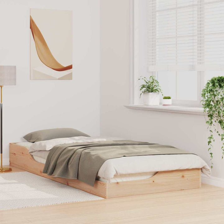 Sengestel Brun 80 x 210 cm Massiv fyrretræ