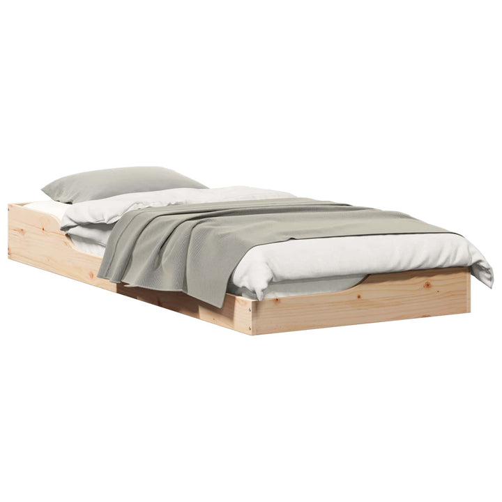 Sengestel Brun 80 x 210 cm Massiv fyrretræ