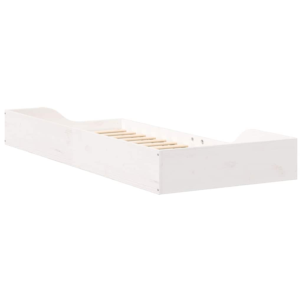 Sengestel Hvid 80 x 210 cm Massiv fyrretræ