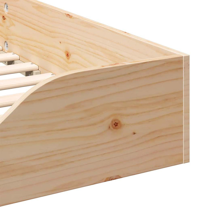 Sengestel Brun 90 x 210 cm Massiv fyrretræ