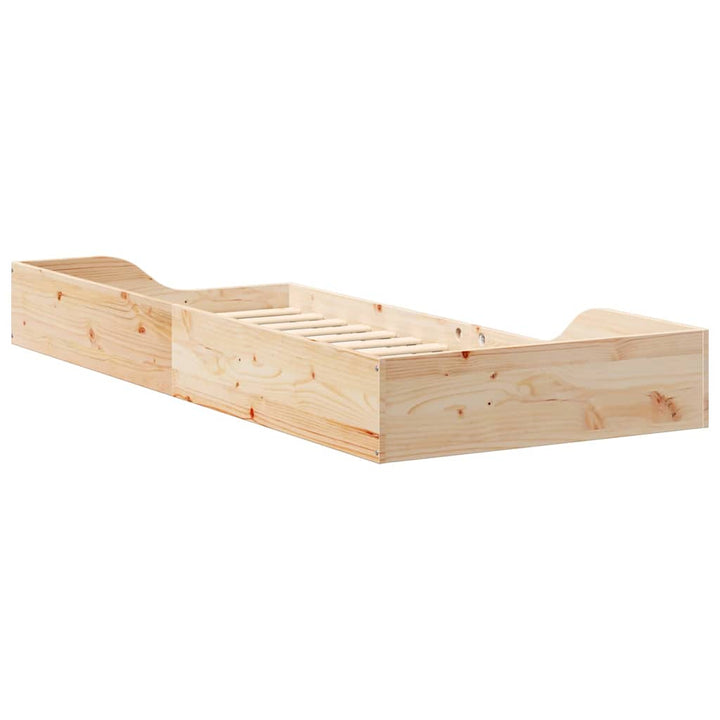 Sengestel Brun 90 x 210 cm Massiv fyrretræ
