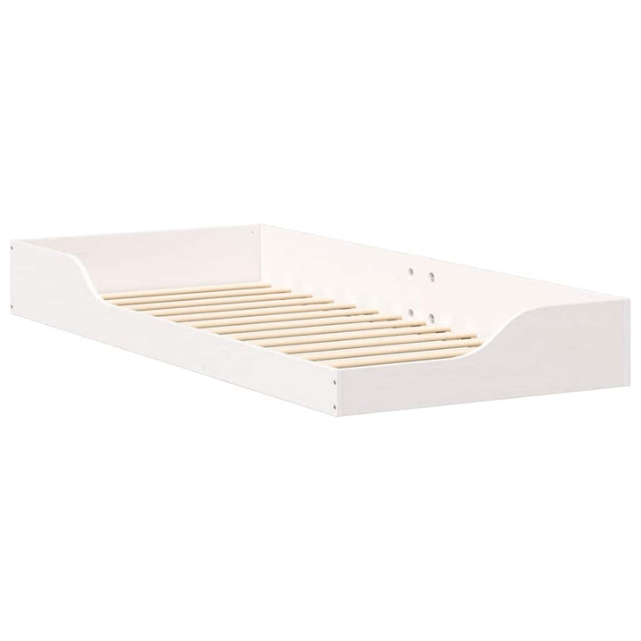 Sengestel Hvid 90 x 210 cm Massiv fyrretræ