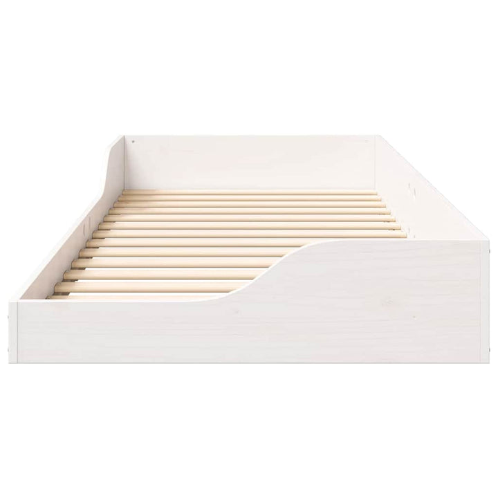 Sengestel Hvid 90 x 210 cm Massiv fyrretræ