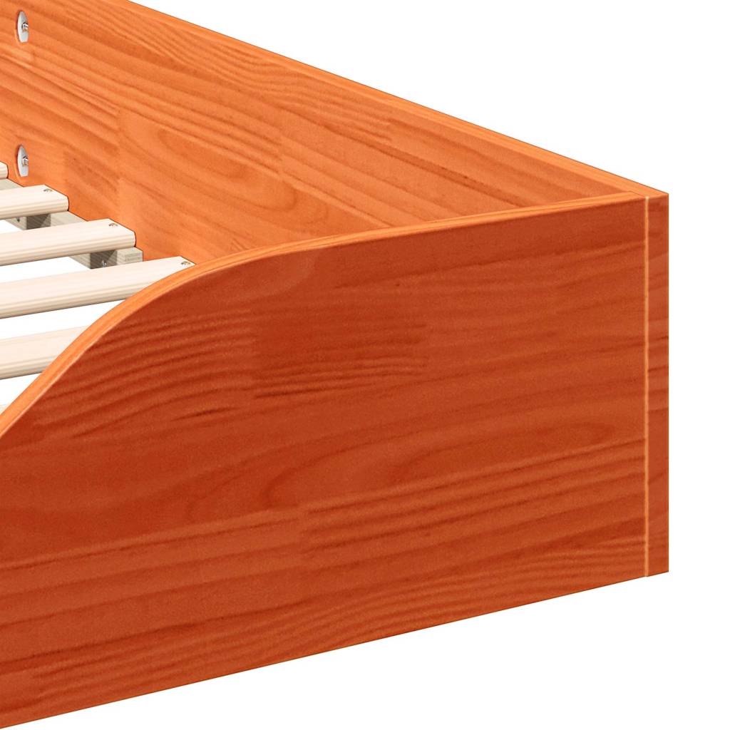 Sengestel Voks brun 90 x 210 cm Massiv fyrretræ