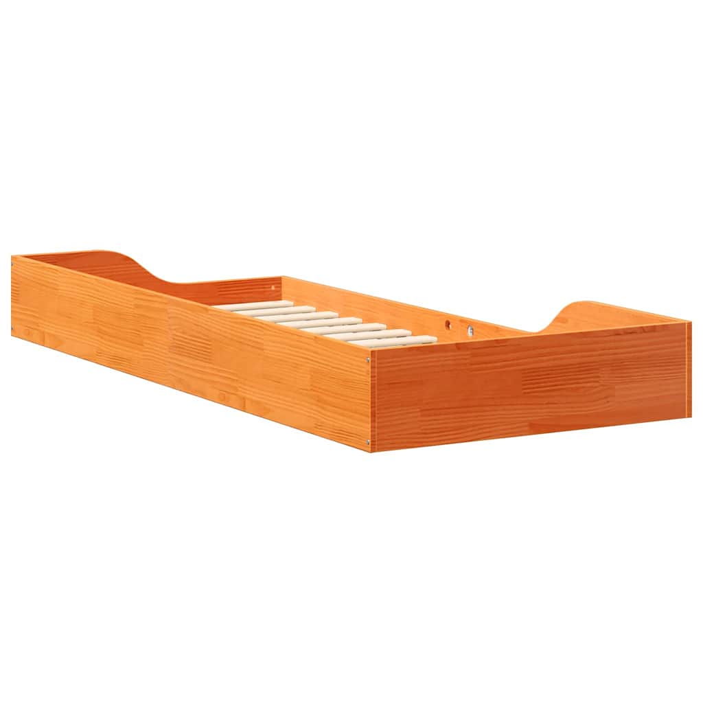 Sengestel Voks brun 90 x 210 cm Massiv fyrretræ