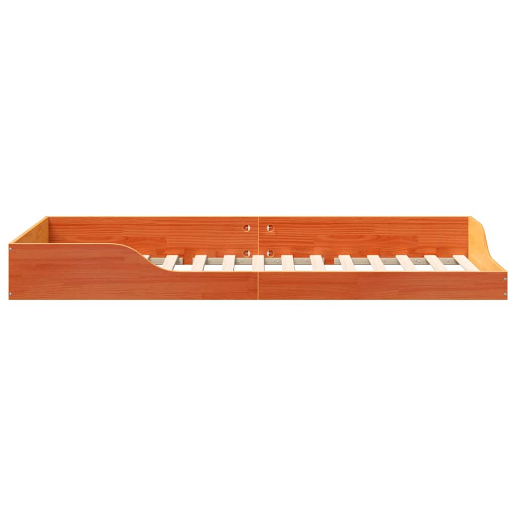 Sengestel Voks brun 90 x 210 cm Massiv fyrretræ