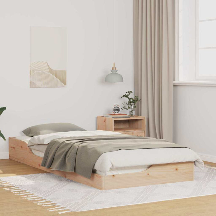 Sengestel Brun 100 x 210 cm Massiv fyrretræ