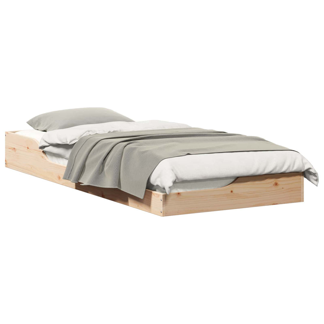 Sengestel Brun 100 x 210 cm Massiv fyrretræ