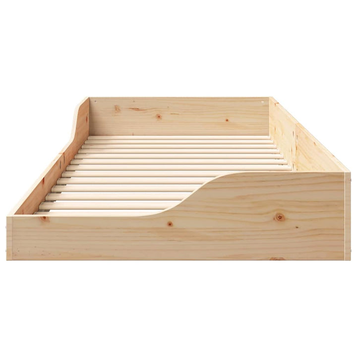 Sengestel Brun 100 x 210 cm Massiv fyrretræ