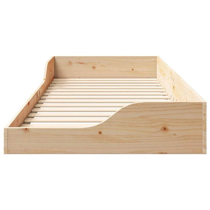 Sengestel Brun 80 x 220 cm Massiv fyrretræ