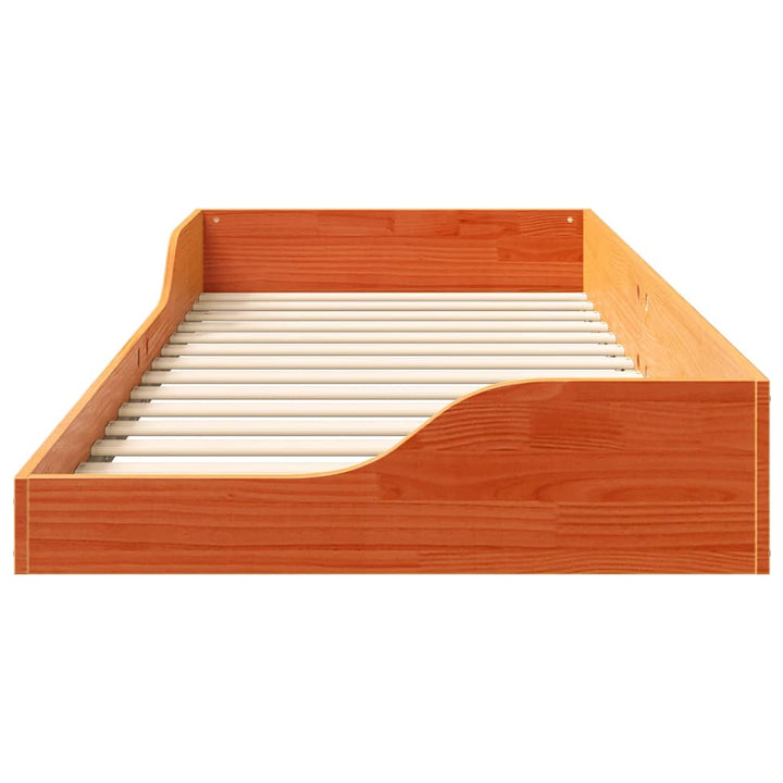 Sengestel Voks brun 80 x 220 cm Massiv fyrretræ