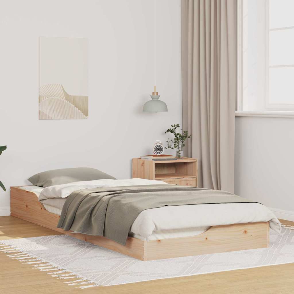 Sengestel Brun 90 x 220 cm Massiv fyrretræ