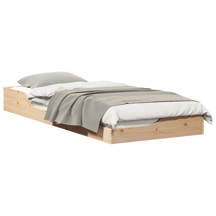 Sengestel Brun 90 x 220 cm Massiv fyrretræ