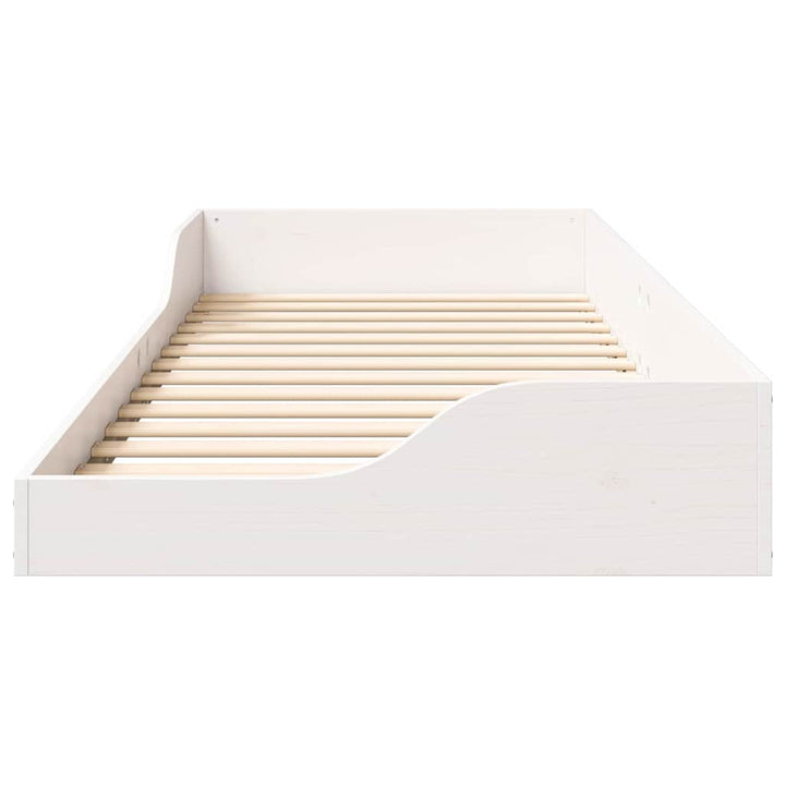 Sengestel Hvid 90 x 220 cm Massiv fyrretræ