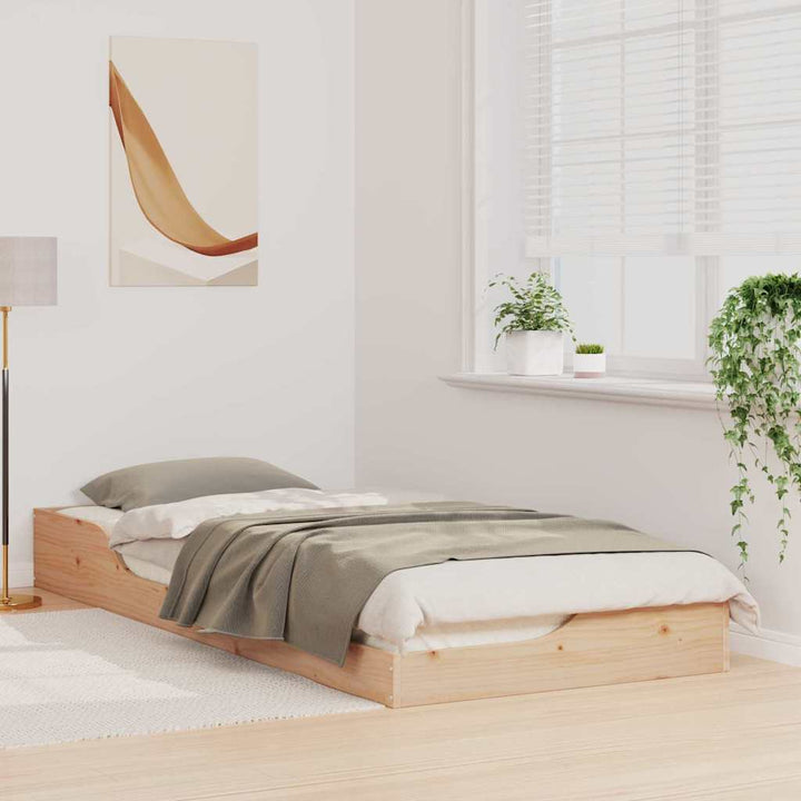 Sengestel Brun 100 x 220 cm Massiv fyrretræ