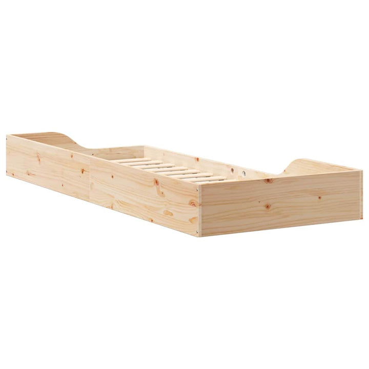 Sengestel Brun 100 x 220 cm Massiv fyrretræ