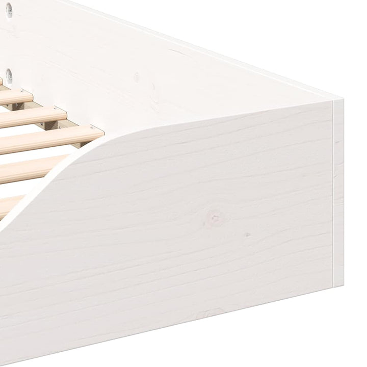 Sengestel Hvid 100 x 220 cm Massiv fyrretræ