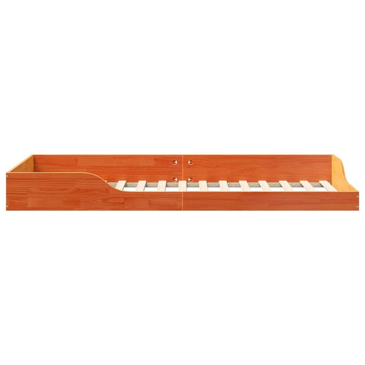 Sengestel Voks brun 100 x 220 cm Massiv fyrretræ